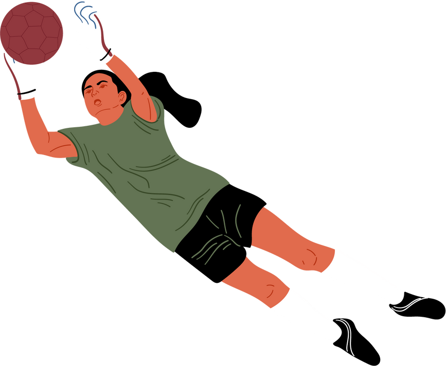 Clean Semi-realistic Jumping Soccer Goalie